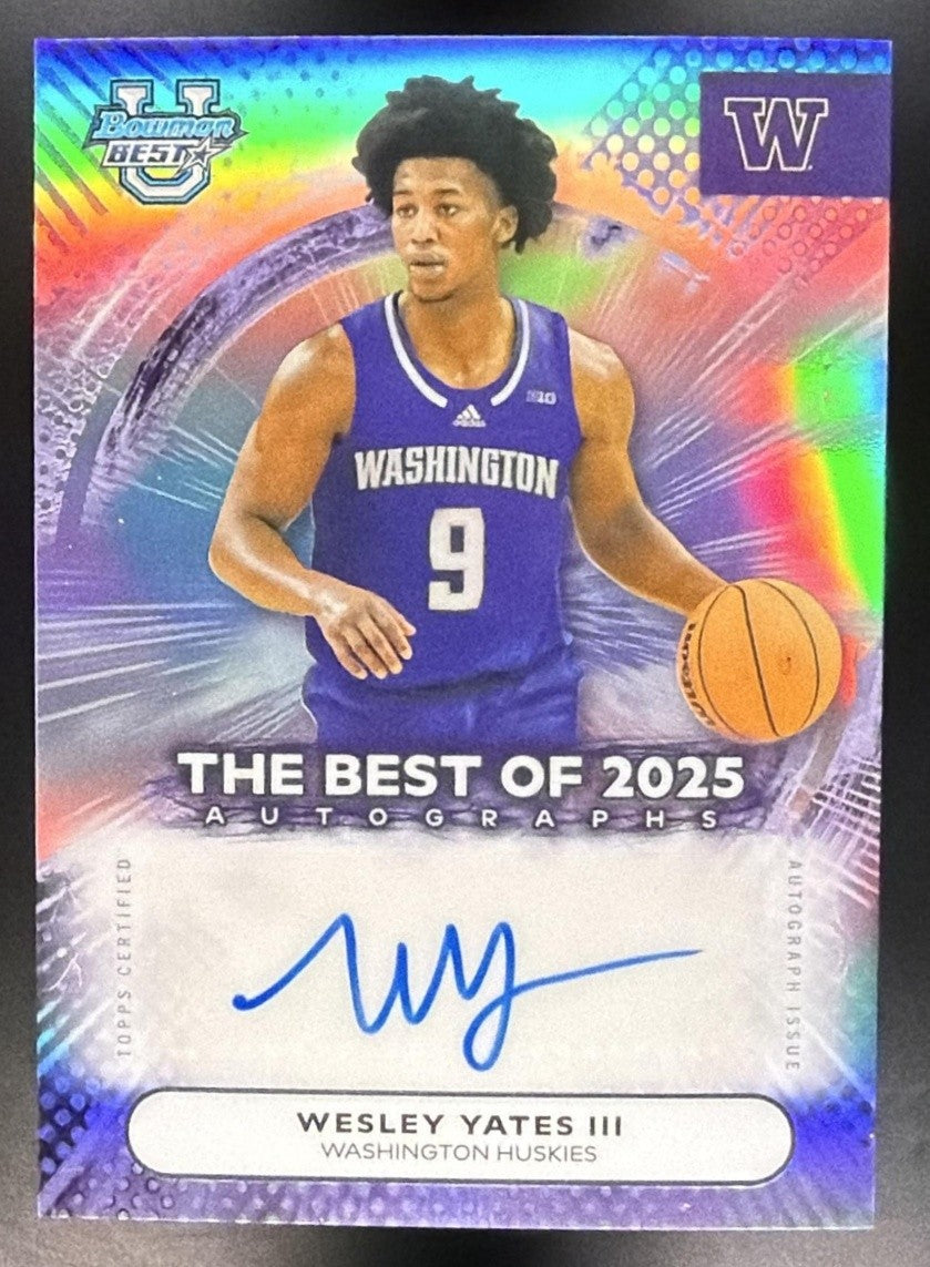 2025 Bowman Best University Wesley Yates III #BA-WS Best of Auto Refractor