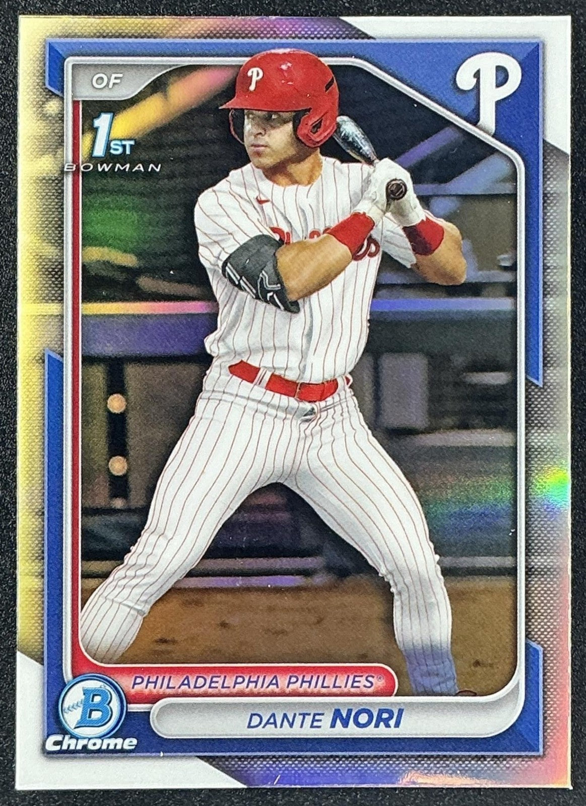 DANTE NORI 2024 BOWMAN DRAFT #BDC-16 CHROME REFRACTOR 1ST PROSPECT PHILLIES