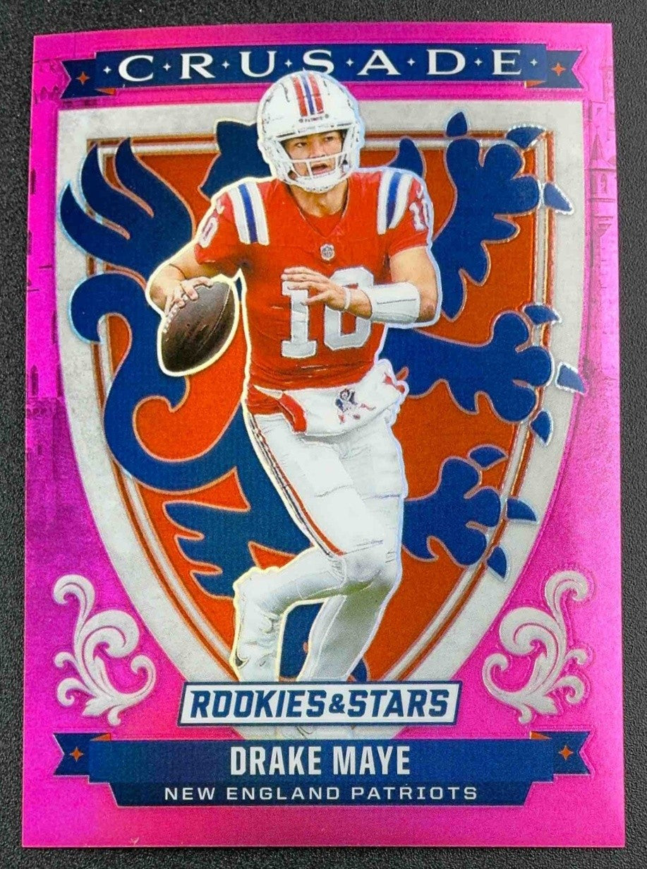 DRAKE MAYE 2025 PANINI ROOKIES & STARS #29 CRUSADE PINK 63/75 PATRIOTS
