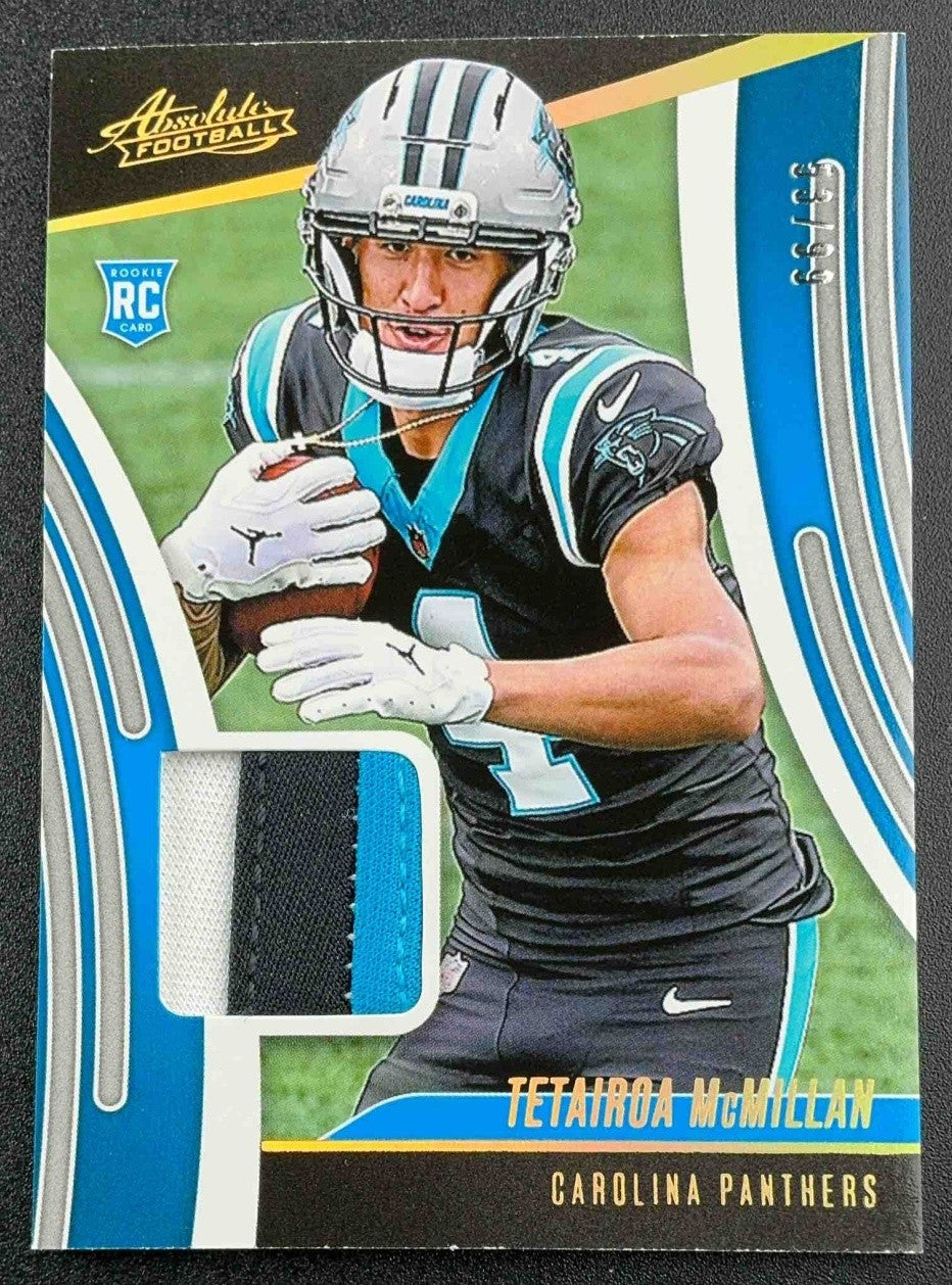 2025 Panini Absolute Tetairoa McMillan #ARM-TMN Rookie Materials Gold /99