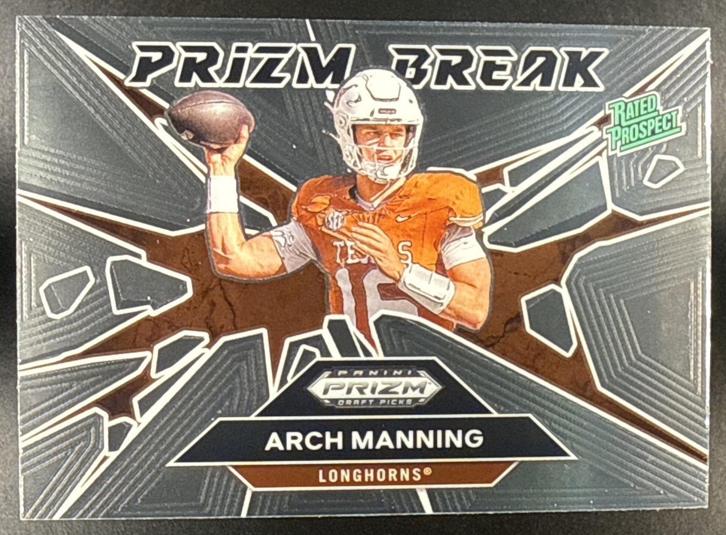 ARCH MANNING 2025 PANINI PRIZM DRAFT PICKS #1 BREAK LONGHORNS