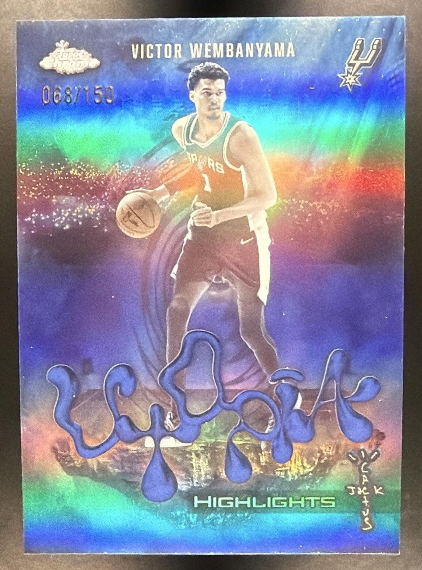 2025 Topps Chrome x Cactus Jack Victor Wembanyama Utopia Highlights Blue /150