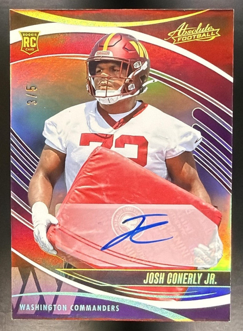 2025 Panini Absolute Josh Conerly Jr. #145 Rookies Spectrum Purple /5 RC Auto