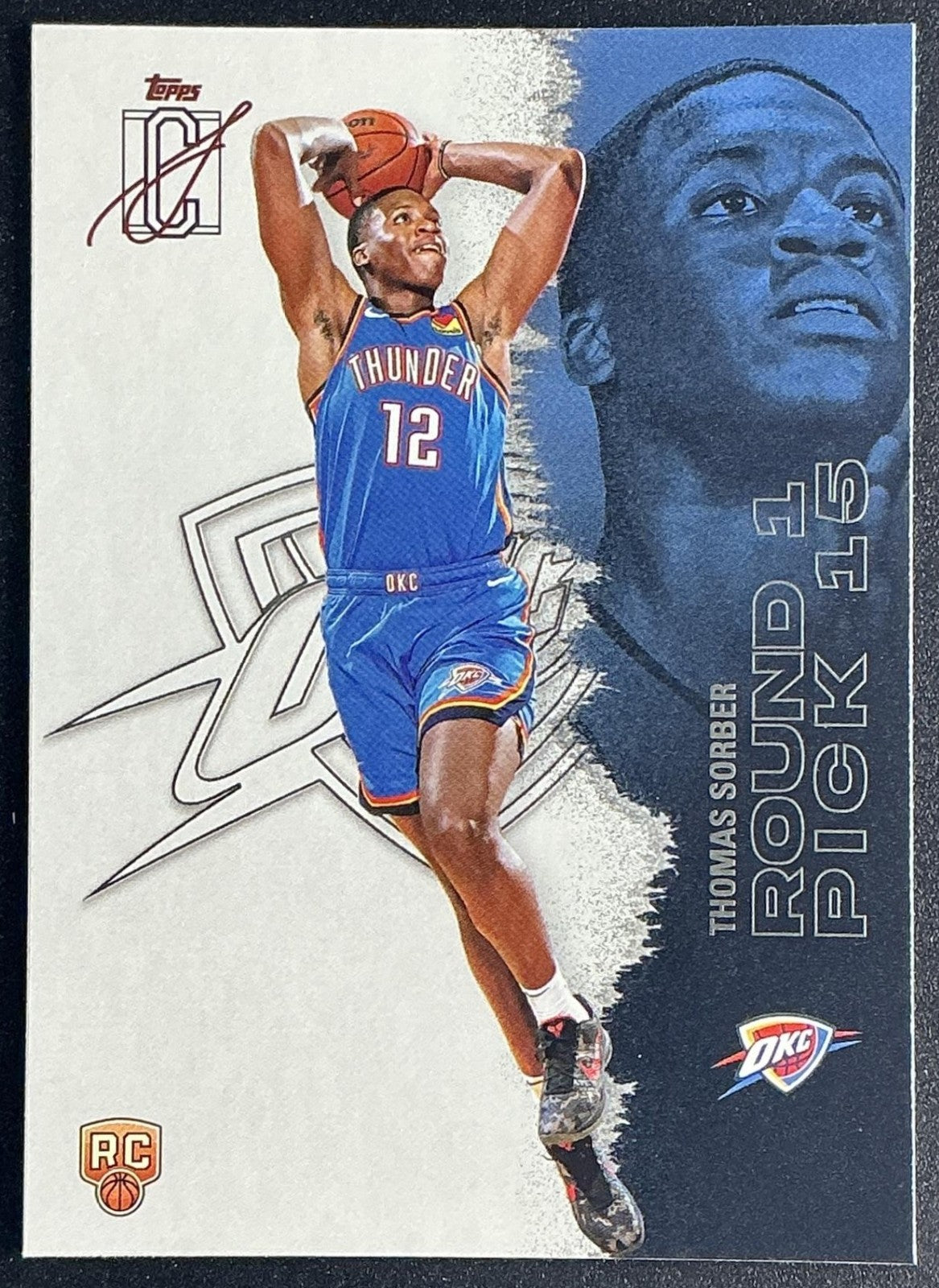 THOMAS SORBER 2025-26 TOPPS SIGNATURE CLASS #111 ROOKIE RC THUNDER