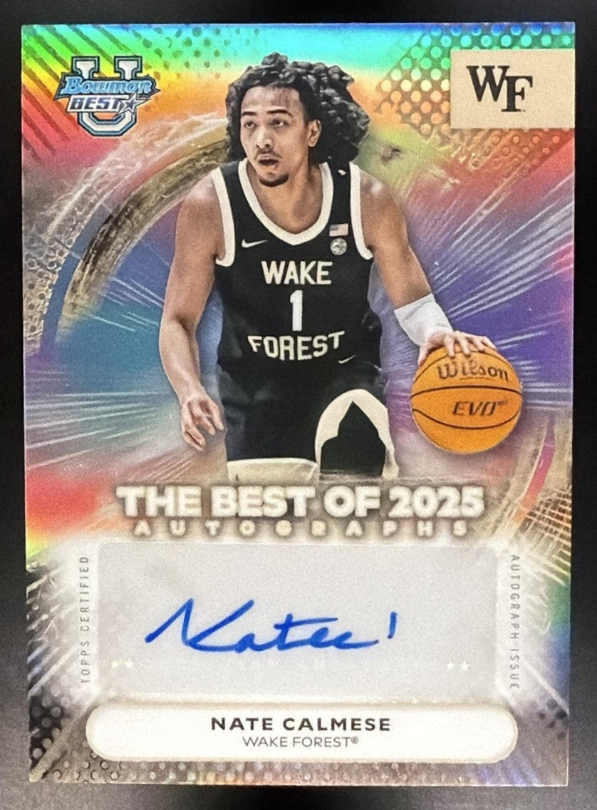 2025 Bowman Best University Nate Calmese #BA-NC Best of Auto Refractor