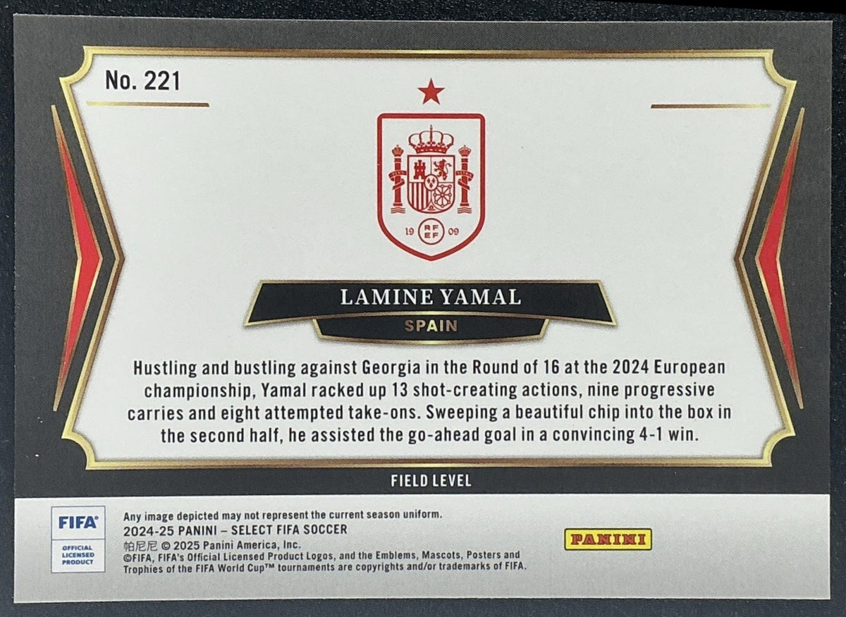 LAMINE YAMAL 2024-25 PANINI SELECT FIFA #221 FIELD SPAIN