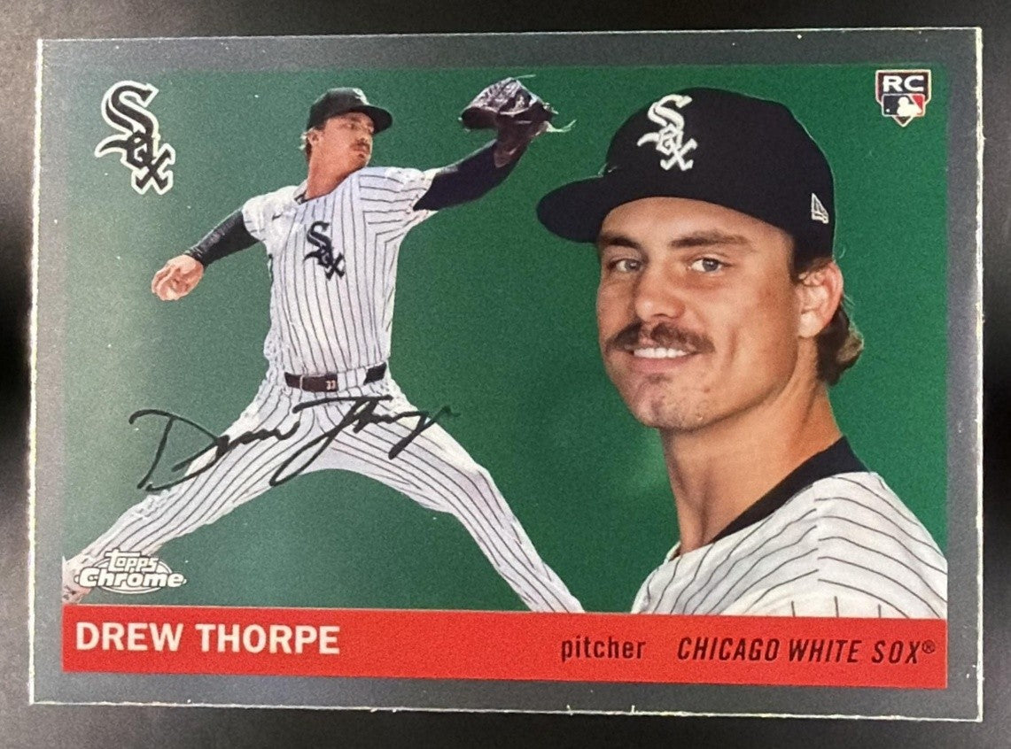 DREW THORPE 2025 TOPPS CHROME PLATINUM ANNIVERSARY #372 RC WHITE SOX
