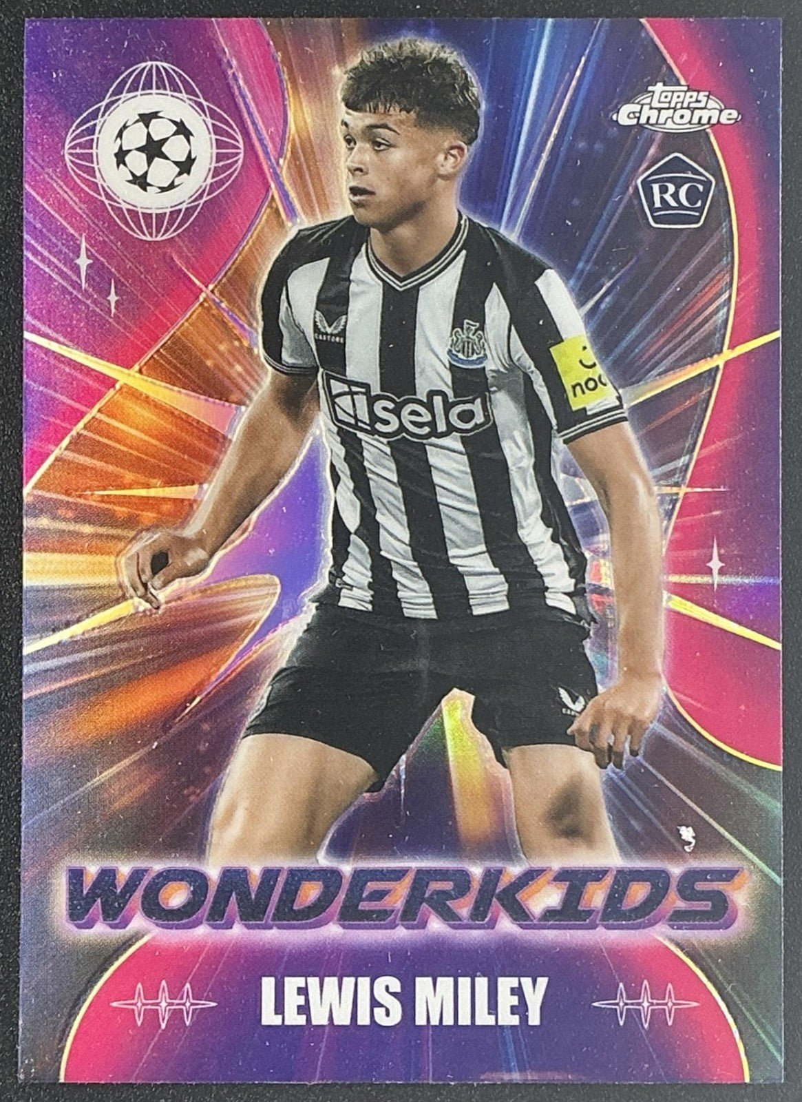 2023 Topps Chrome UEFA Club Competitions Lewis Miley #WK-6 Wonderkids RC