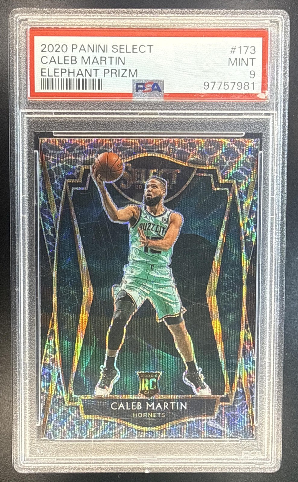 2020 Panini Select Caleb Martin #173 Elephant Prizm SSP RC Premier Level PSA 9
