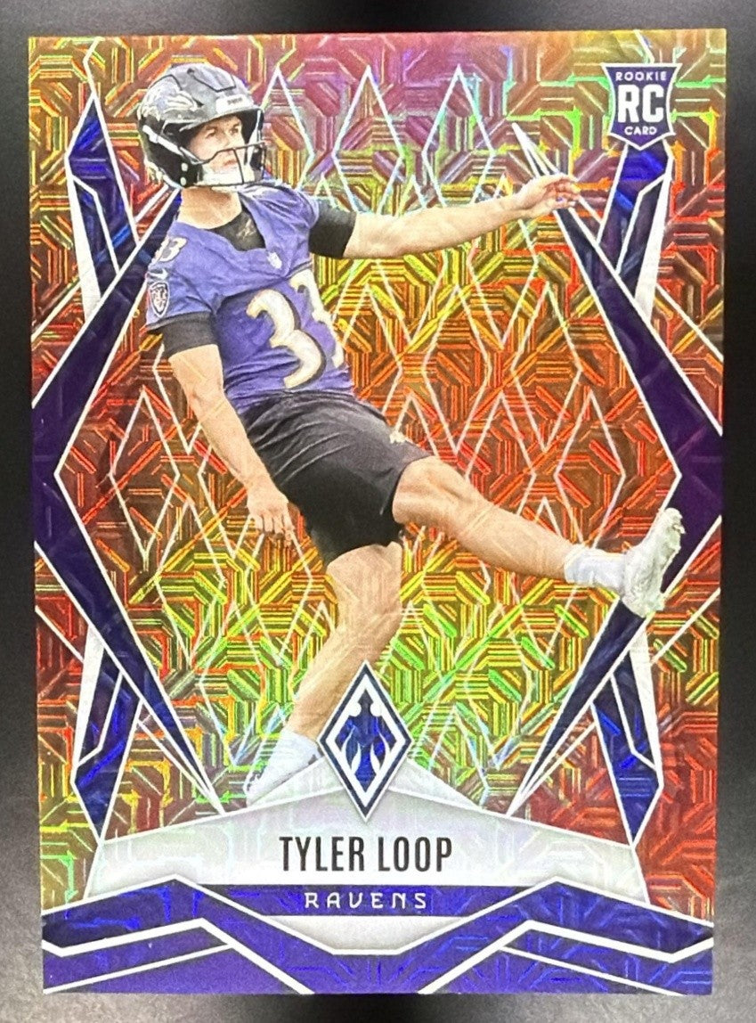 TYLER LOOP 2025 PANINI PHOENIX FACTORY SET #202 ROOKIES FIREBURST /350 RC RAVENS