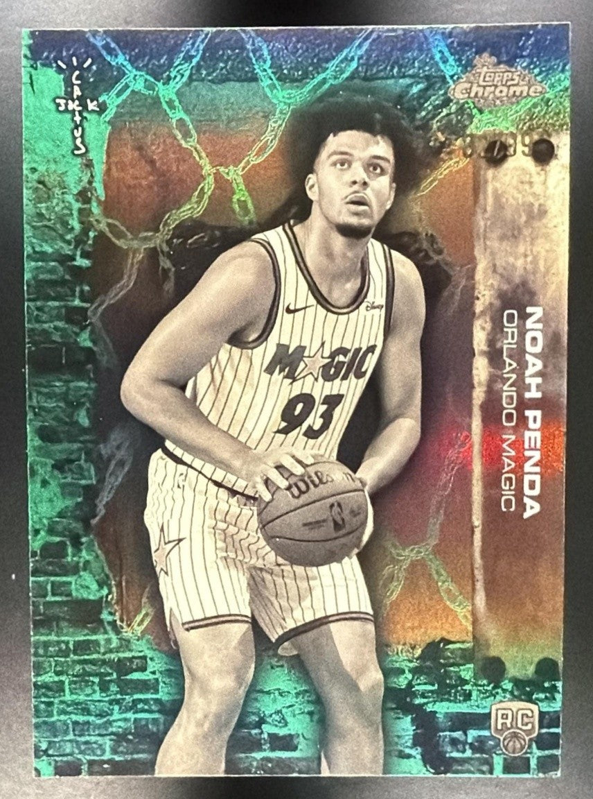 2025 Topps Chrome x Cactus Jack Noah Penda #92 Teal Refractor /299 RC
