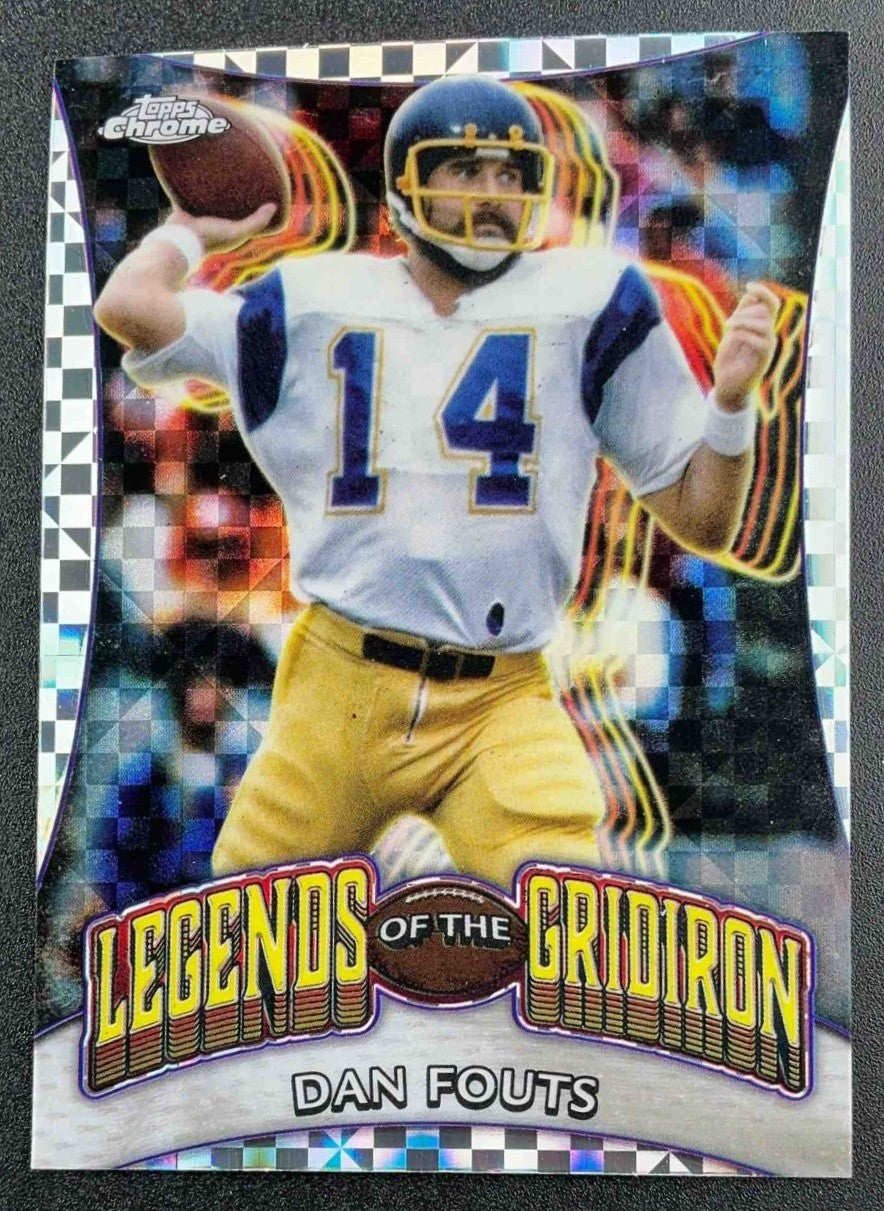 DAN FOUTS 2024 TOPPS CHROME #LOG-9 LEGENDS OF THE GRIDIRON X-FRACTOR CHARGERS