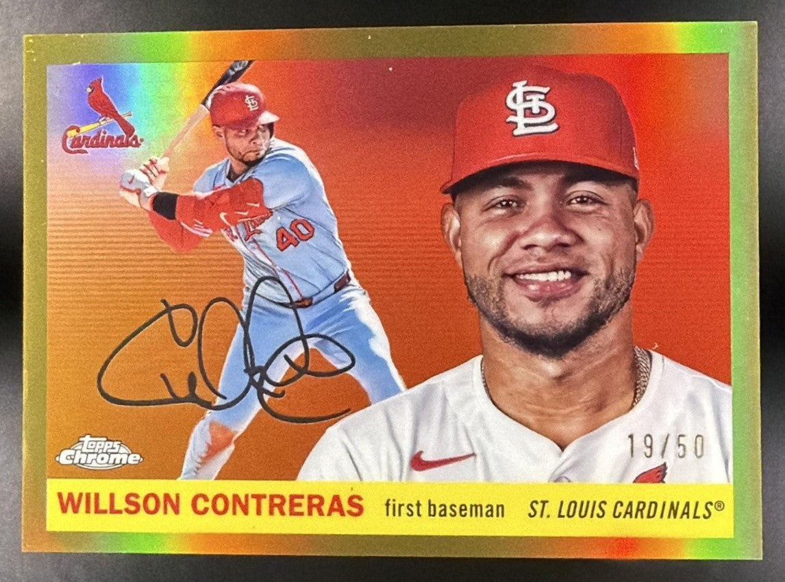 2025 Topps Chrome Platinum Willson Contreras #108 Gold Refractor /50