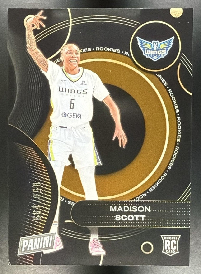 MADISON SCOTT 2025 PANINI WNBA PLAYER OF THE DAY #RC12 ROOKIES ORANGE /199 WINGS