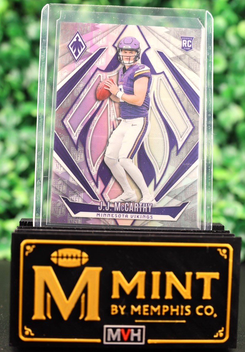 JJ MCCARTHY 2024 PANINI PHOENIX #185 NFL SHIELD RC MINNESOTA VIKINGS /150