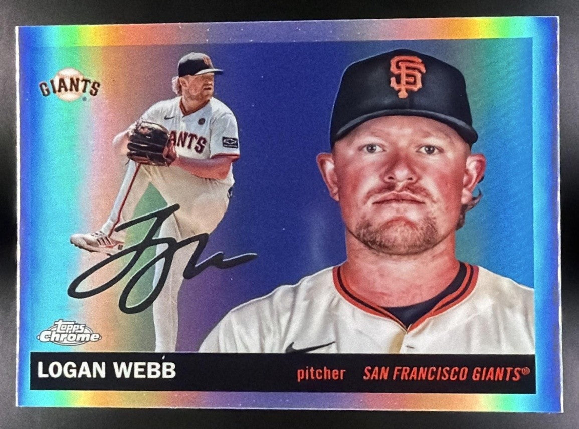 LOGAN WEBB 2025 TOPPS CHROME PLATINUM ANNIVERSARY #176 REFRACTOR GIANTS