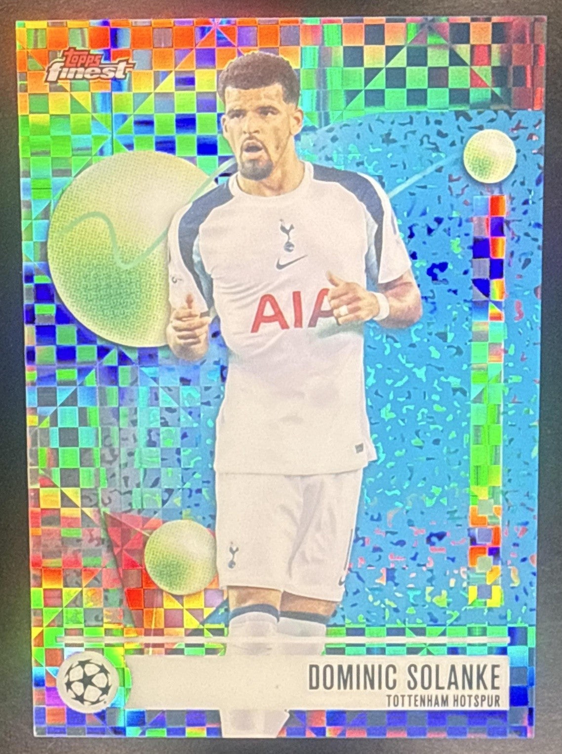 2025 Topps Finest Dominic Solanke #176 Checkerboard Refractor