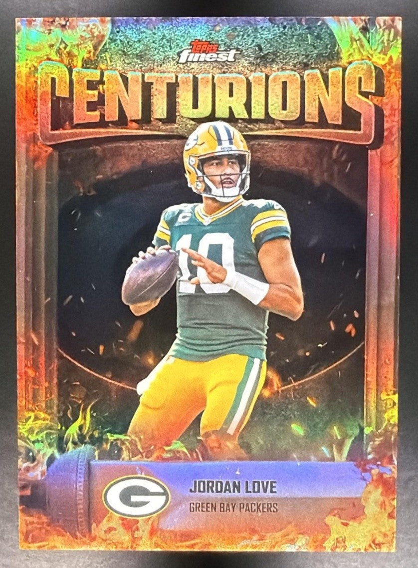 JORDAN LOVE 2025 TOPPS FINEST #C-9 CENTURIONS PACKERS SSP