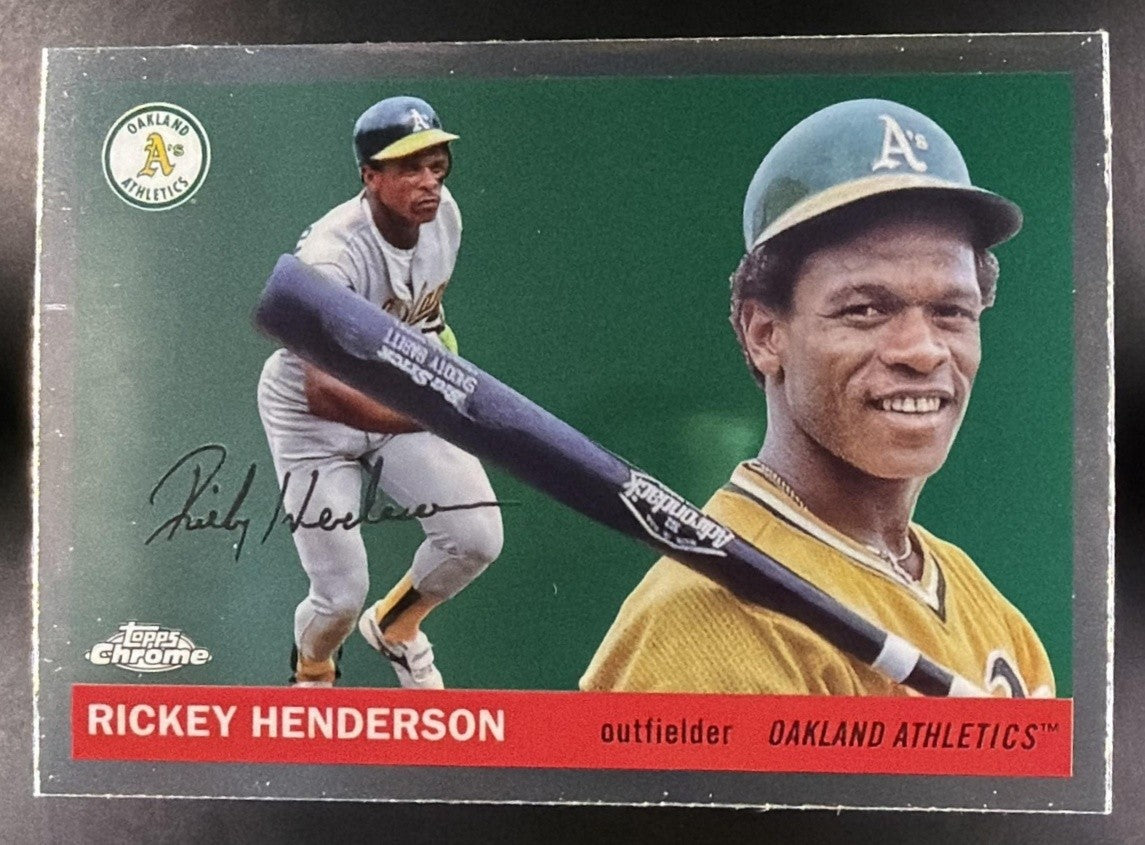 RICKEY HENDERSON 2025 TOPPS CHROME PLATINUM ANNIVERSARY #320 ATHLETICS