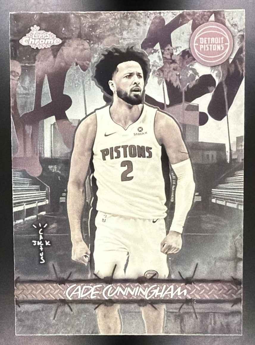 CADE CUNNINGHAM 2025-26 TOPPS CHROME X CACTUS JACK #JU-16 JACKED UP PISTONS