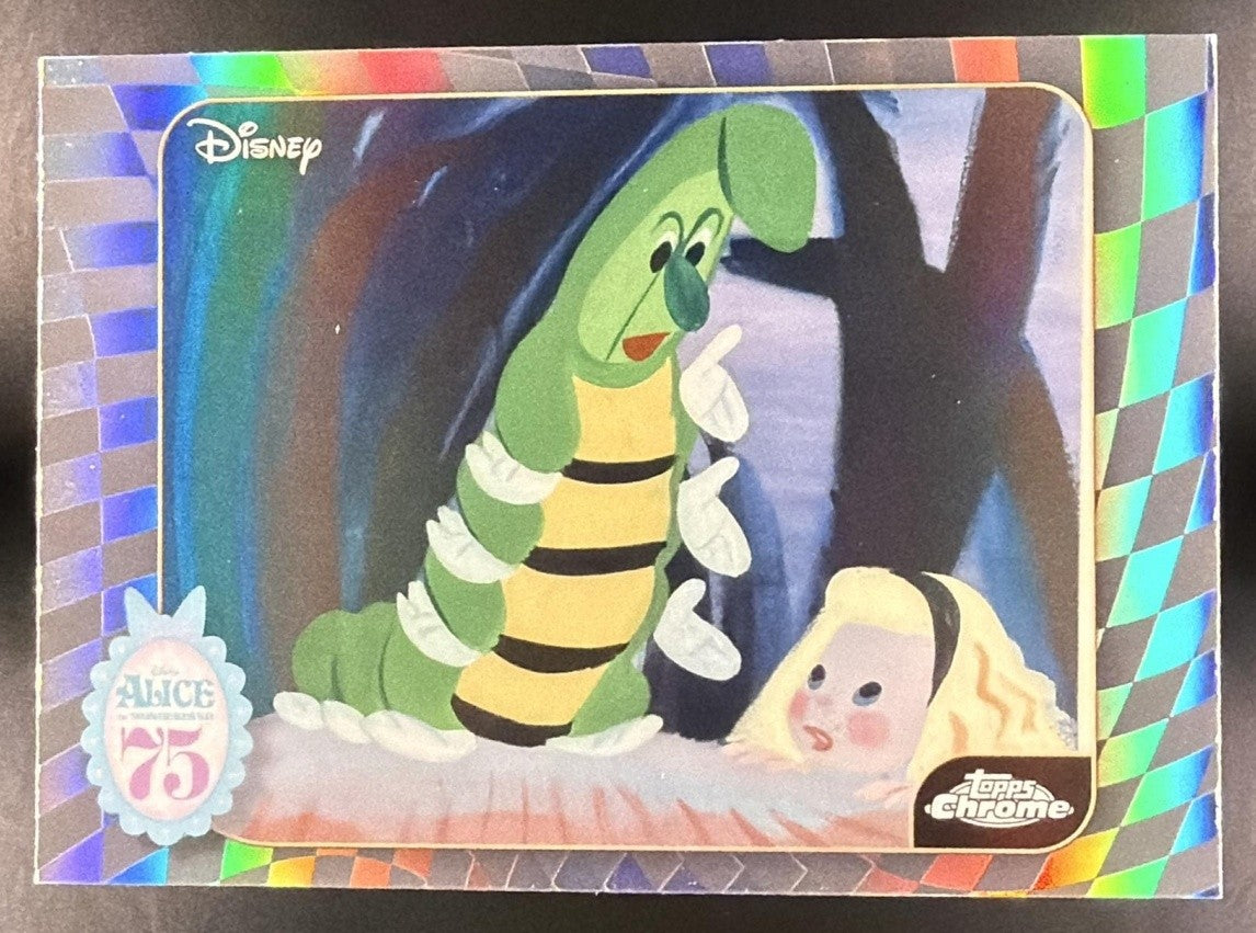 WHO ARE YOU? 2026 TOPPS CHROME DISNEY #AW-8 ALICE IN WONDERLAND 75TH ANNIVERSARY