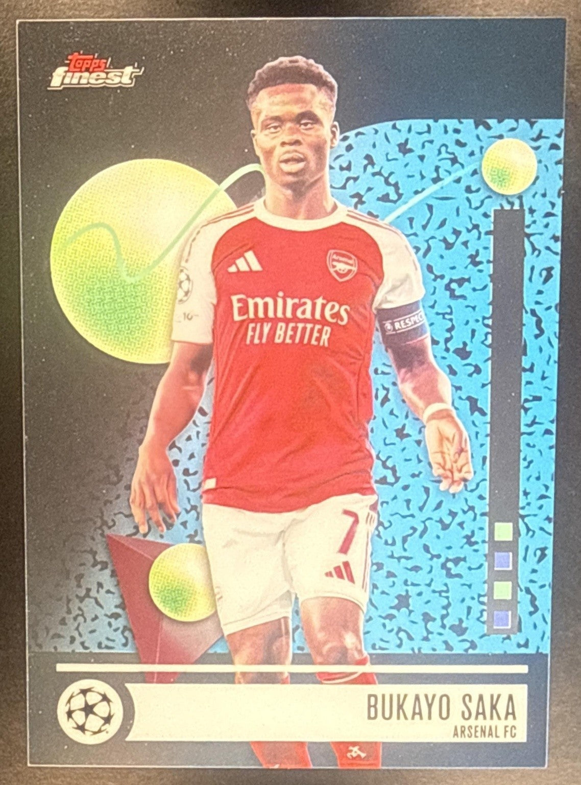 BUKAYO SAKA 2025-26 TOPPS UEFA CLUB COMPETITION FINEST #7 COMMON ARSENAL