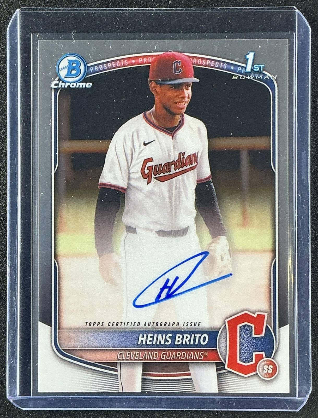 HEINS BRITO 2025 BOWMAN CHROME #CPA-HB AUTO 1ST PROSPECT GUARDIANS