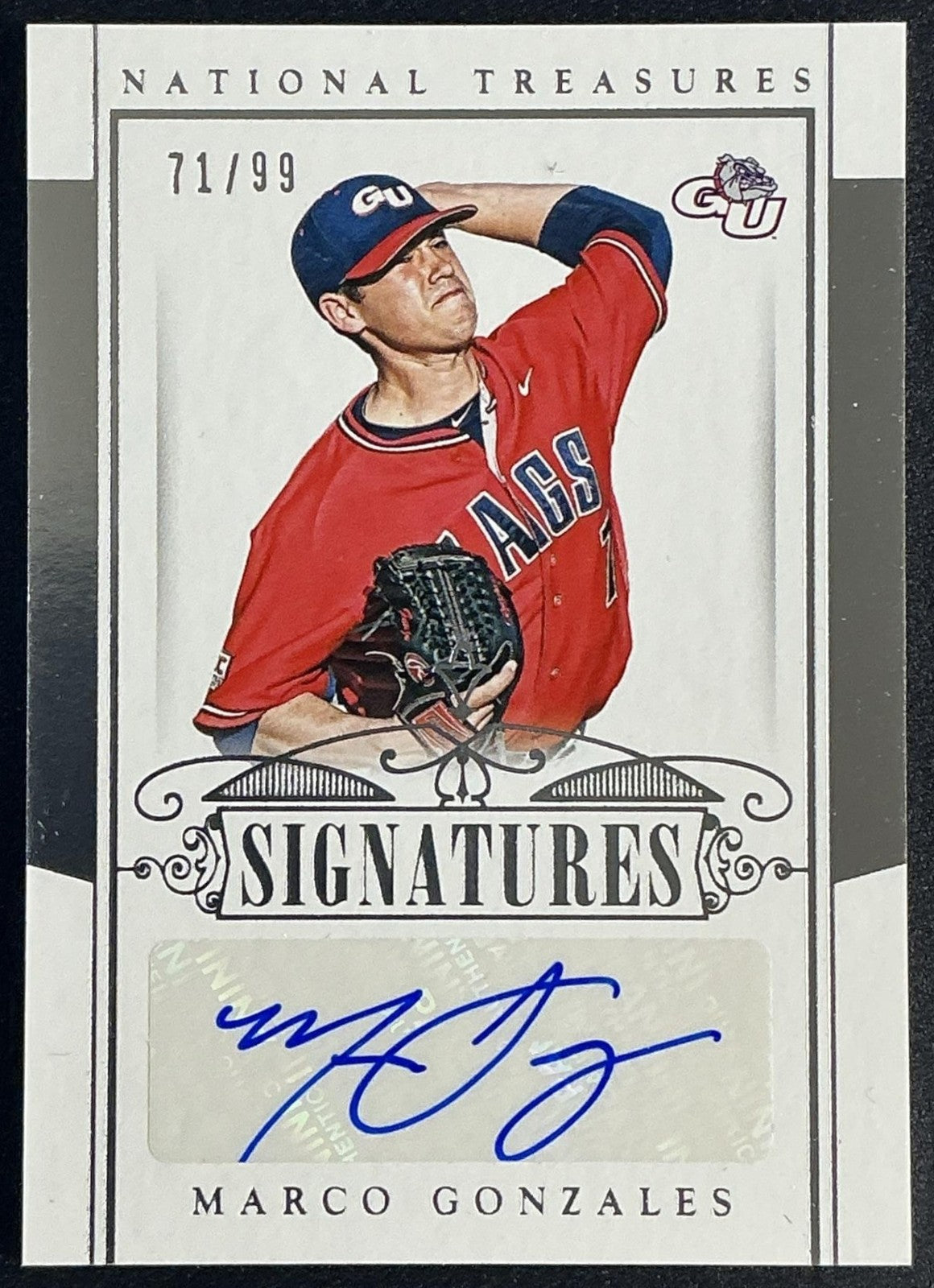 MARCO GONZALES 2015 PANINI NATIONAL TREASURES COLLEGIATE #267 71/99 AUTO