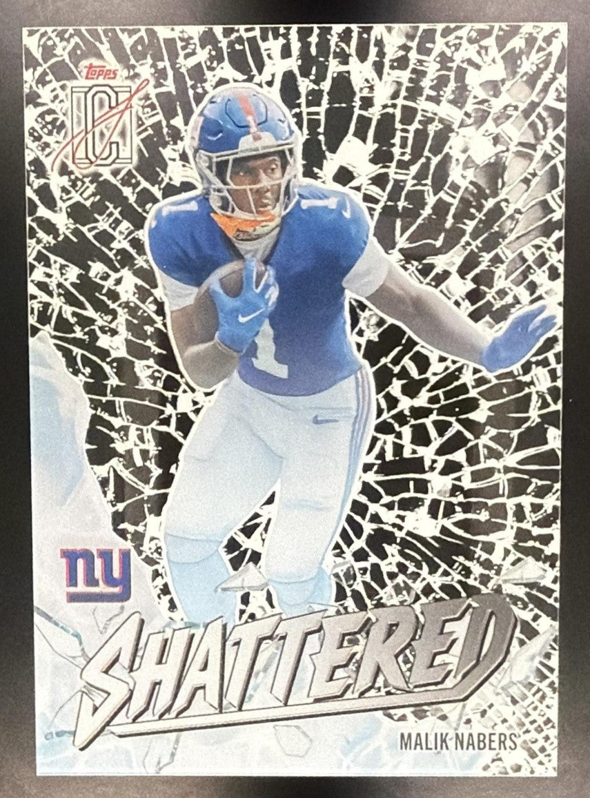 MALIK NABERS 2025 TOPPS SIGNATURE CLASS #S-21 SHATTERED SP GIANTS
