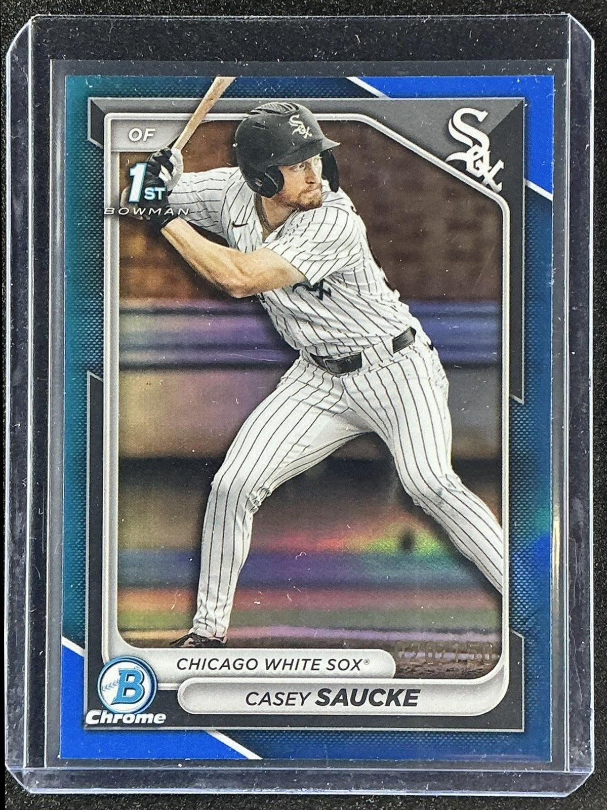 2024 Bowman Draft Casey Saucke #BDC-33 Chrome Sky Blue Refractor 1st Prospect