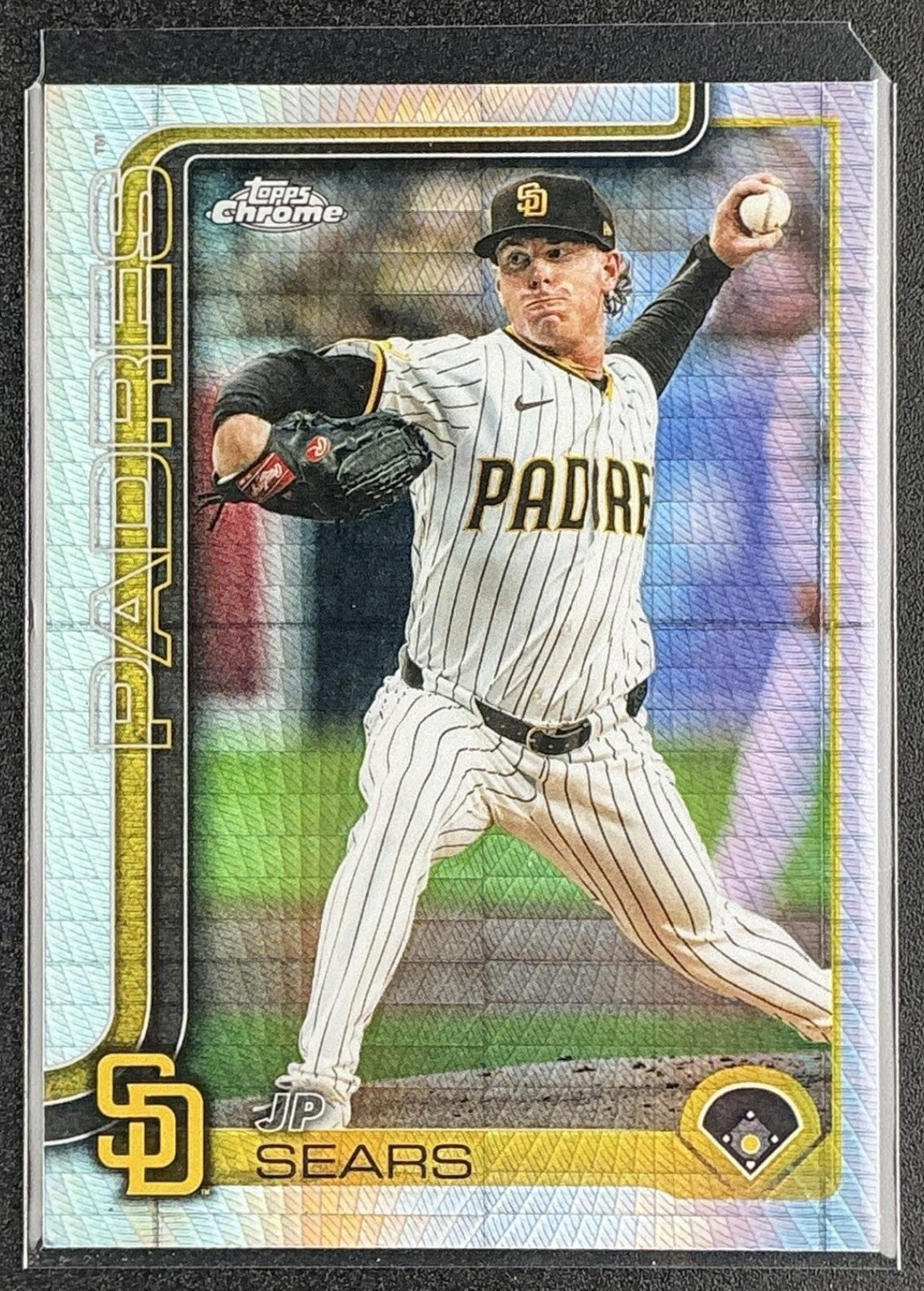 JP SEARS 2025 TOPPS CHROME UPDATE #USC85 PRISM REFRACTOR PADRES