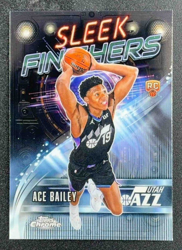 ACE BAILEY 2025-26 TOPPS CHROME #SF-25 SLEEK FINISHERS RC JAZZ