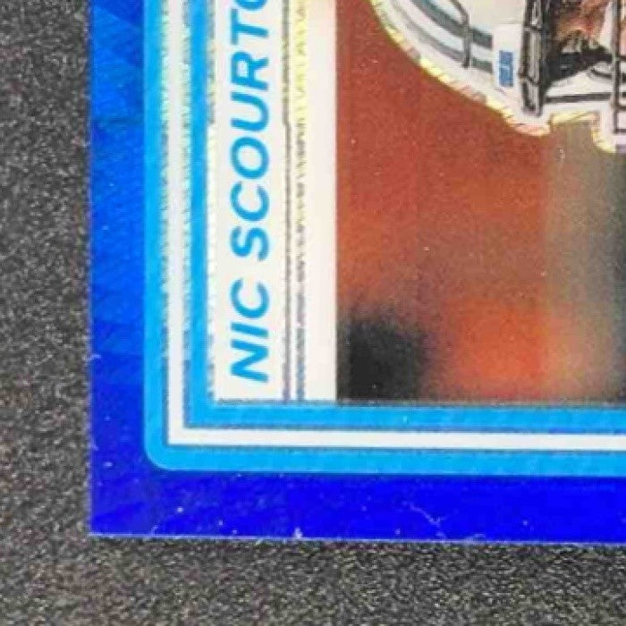 2025 Panini Donruss Optic Nic Scourton #270 Rated Rookie Blue Hyper Prizm