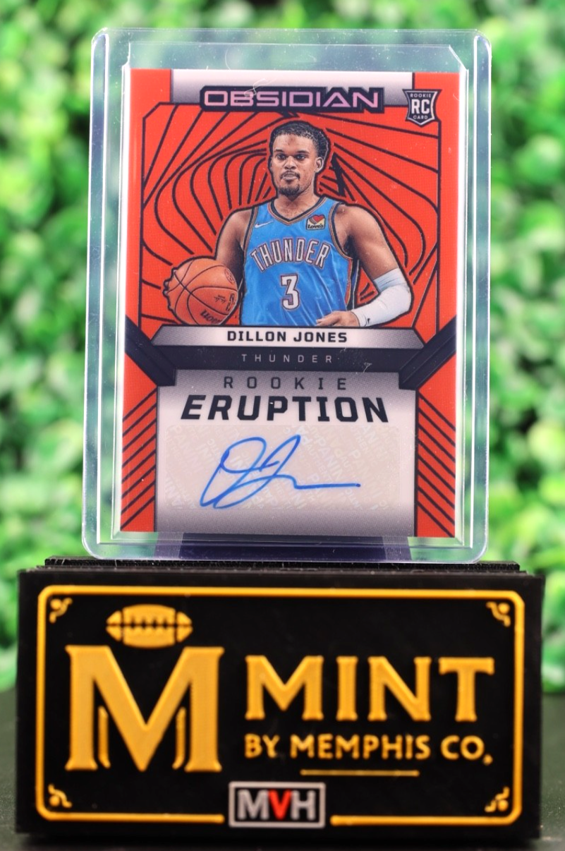 DILLON JONES 2024-25 OBSIDIAN ROOKIE ERUPTION AUTO ELECTRIC ORANGE /99 THUNDER