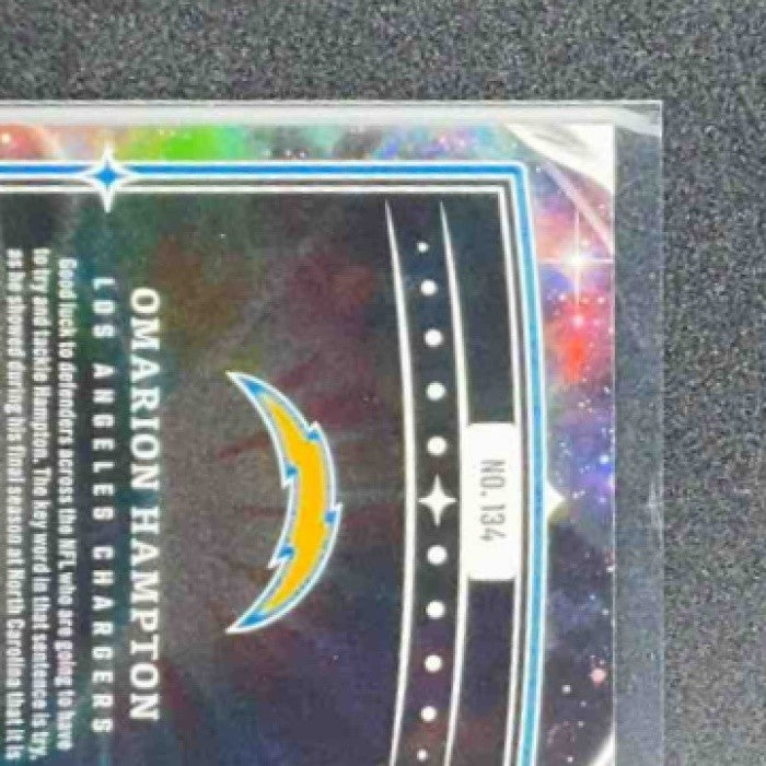 OMARION HAMPTON 2025 PANINI ORIGINS #134 ROOKIE RC CHARGERS