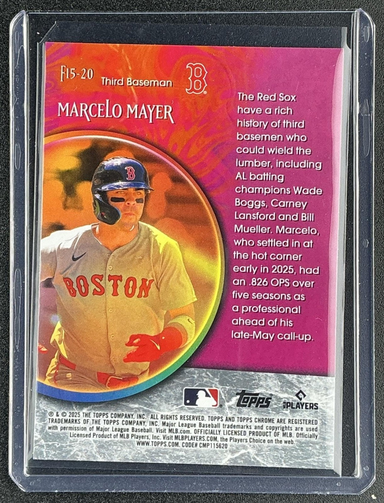 MARCELO MAYER 2025 TOPPS CHROME UPDATE #F15-20 FORTUNE 15 RC RED SOX