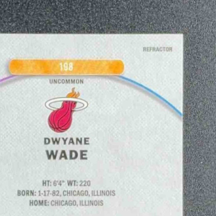 DWYANE WADE 2025-26 TOPPS FINEST #198 UNCOMMON REFRACTOR HEAT