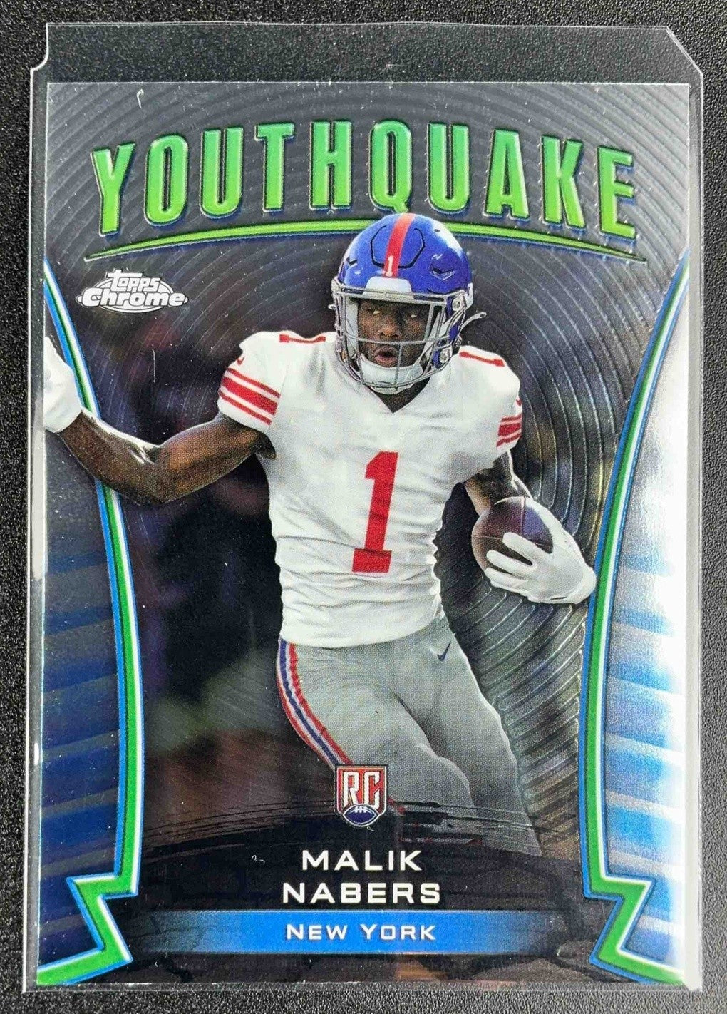 MALIK NABERS 2024 TOPPS CHROME #Y-5 YOUTHQUAKE REFRACTOR RC GIANTS