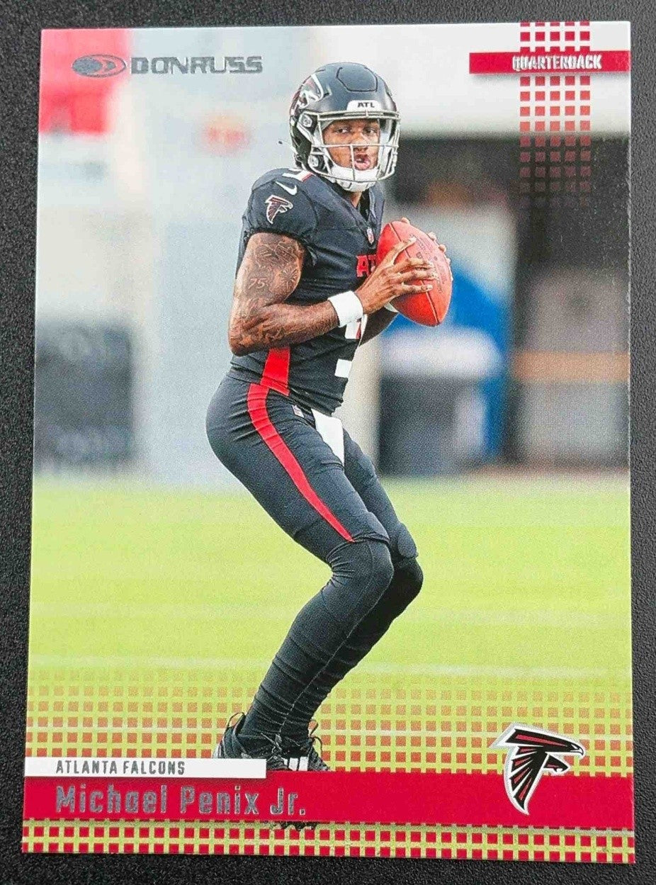 MICHAEL PENIX JR. 2024 PANINI DONRUSS #25 RETRO 2004 RC FALCONS