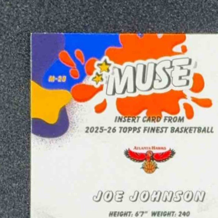 JOE JOHNSON 2025-26 TOPPS FINEST #M-28 MUSE X-FRACTOR HAWKS