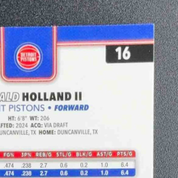 RON HOLLAND II 2025-26 TOPPS CHROME #16 RED, WHITE & BLUE REFRACTOR PISTONS