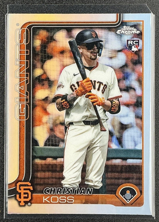 CHRISTIAN KOSS 2025 TOPPS CHROME UPDATE #USC26 REFRACTOR RC GIANTS