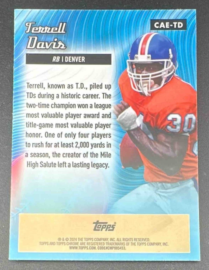 TERRELL DAVIS 2024 TOPPS CHROME #CAE-TD ALL-ETCH BRONCOS