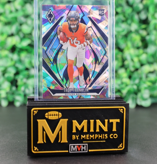 TROY FRANKLIN 2024 PANINI PHOENIX #244 CRACKED ICE RC BRONCOS
