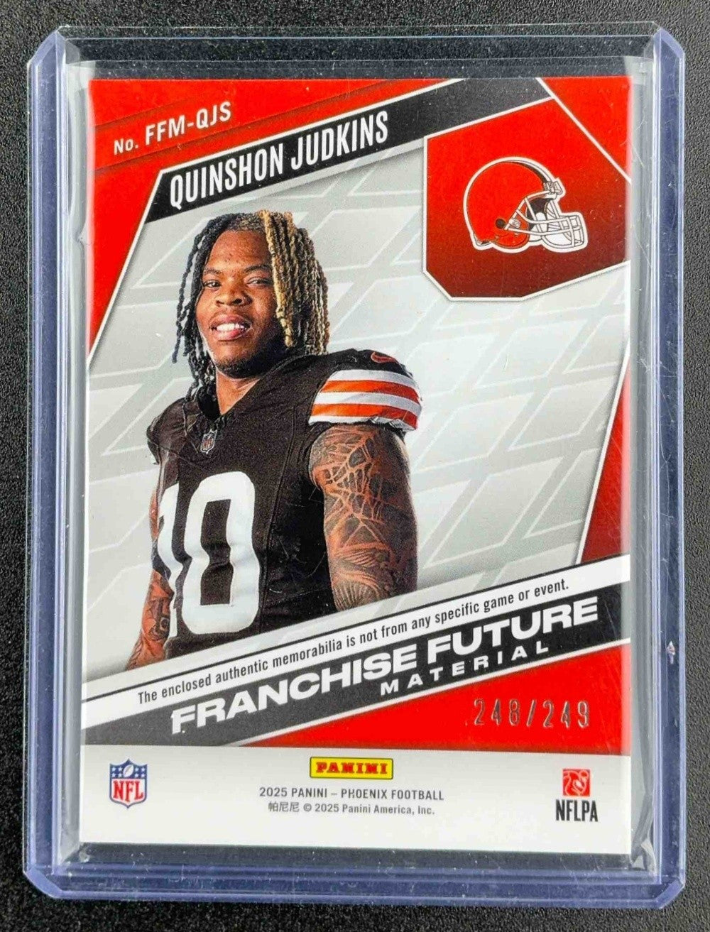 2025 Phoenix Quinshon Judkins Franchise Future Material Red Prizm /249 MEM RC