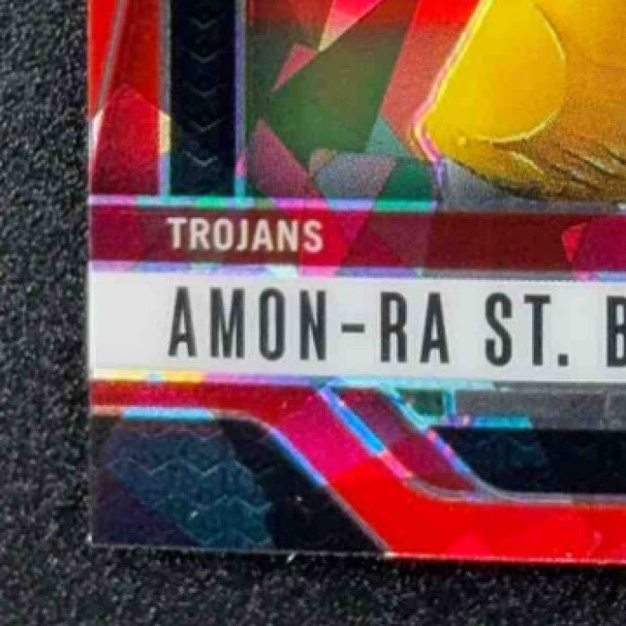 AMON-RA ST. BROWN 2025 PANINI PRIZM DRAFT PICKS #199 RED ICE TROJANS