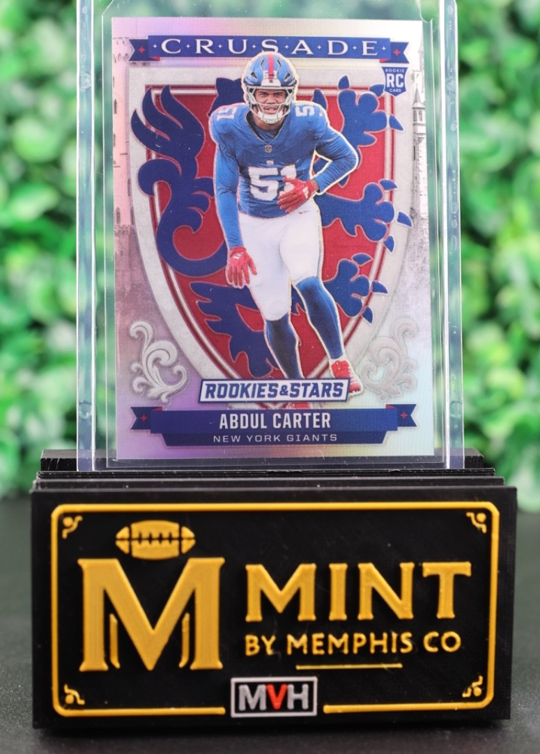 ABDUL CARTER 2025 PANINI ROOKIES & STARS  CRUSADE #24 SILVER RC GIANTS