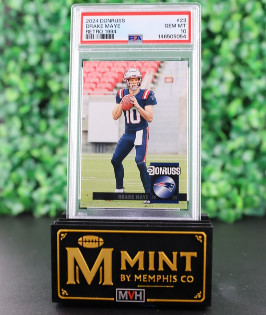 DRAKE MAYE 2024 PANINI DONRUSS RETRO 1994 #23 ROOKIE RC PSA 10 GEM MT PATRIOTS