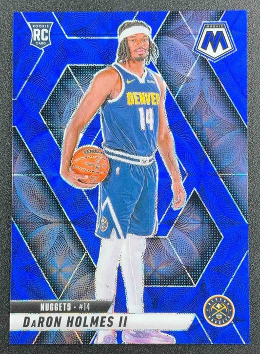 2024 Panini Mosaic DaRon Holmes II #250 International Blue Mosaic /35 RC