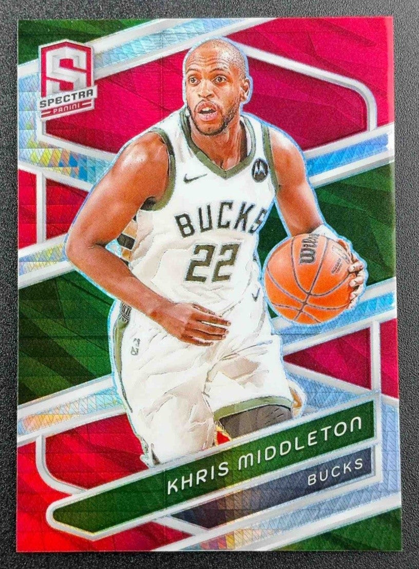 KHRIS MIDDLETON 2023-24 PANINI SPECTRA #49 INTERNATIONAL RED BUCKS